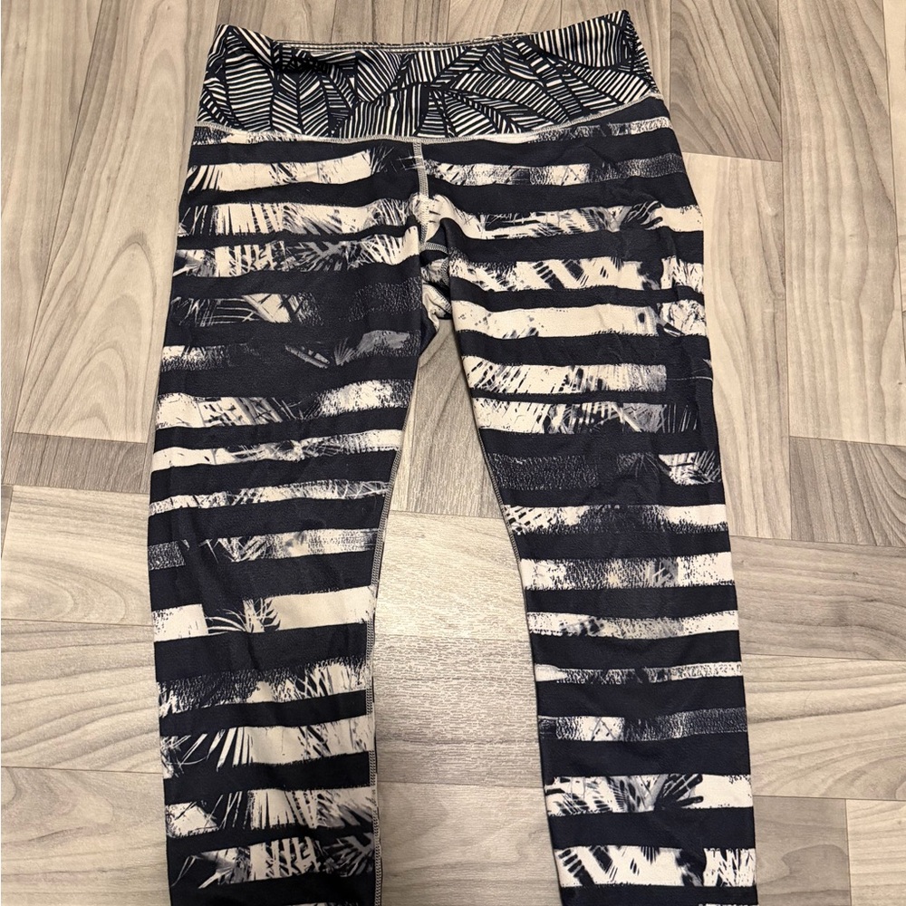 Monochrome Striped Lululemon Leggings